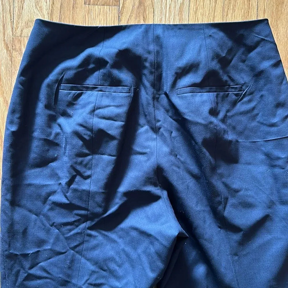 MM Lafleur 10 Clooney wool trousers dark navy ankle slit zip fly great condition - Picture 7 of 8